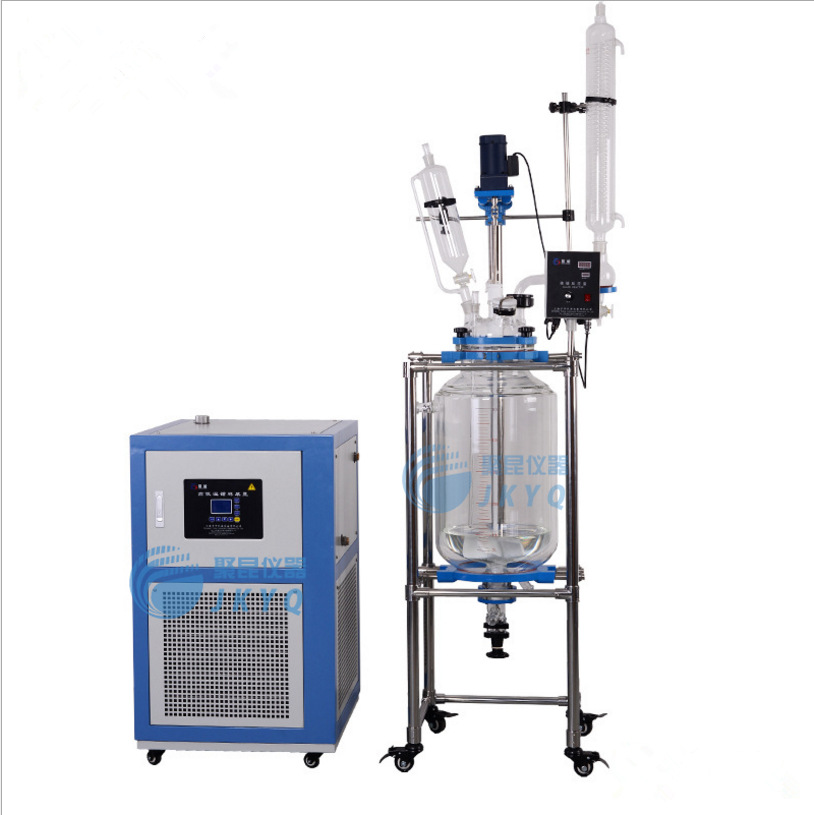 上海聚昆 玻璃反应釜双层玻璃反应釜夹套反应釜1L-100L