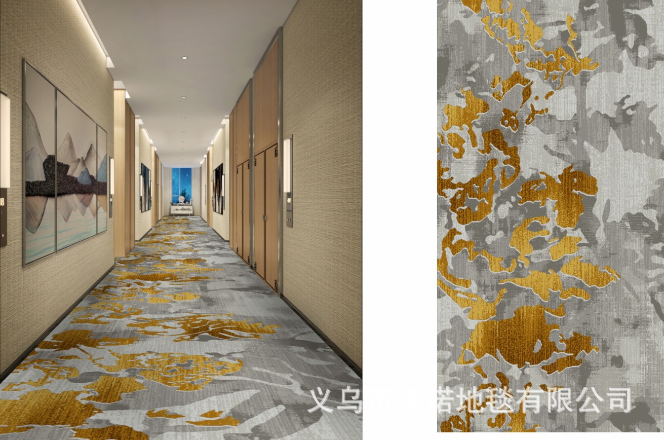 1200克酒店走廊地毯定制 防火地毯 宾馆过道阻燃b1级高清印花地毯-阿里巴巴