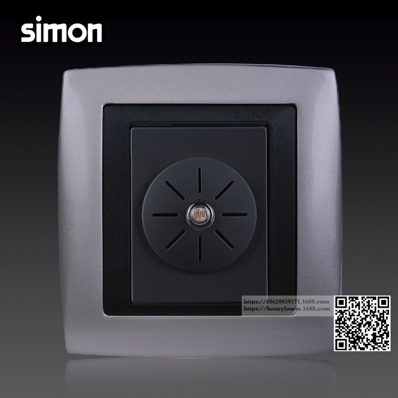 simon/西蒙 V8 160W声光控电子开关(亚光黑+拉丝银框)80347-26