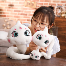 天乩之白蛇传说白夭夭同款杨紫小白蛇毛绒玩具公仔贪吃蛇玩偶娃娃