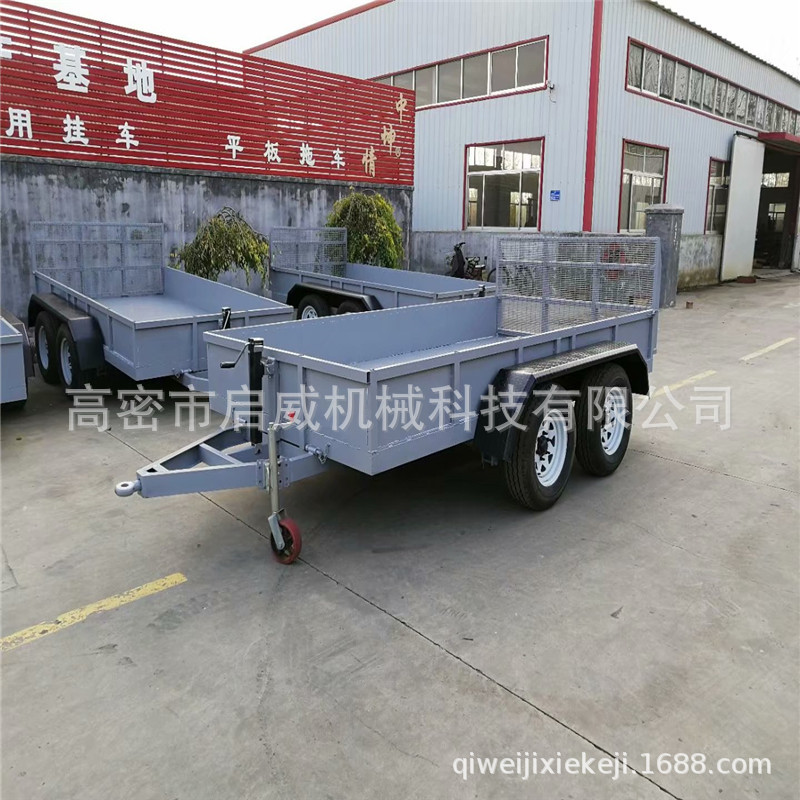 3吨出口型车辆运输平板拖车 牵引平板车辆运输车厂家供应