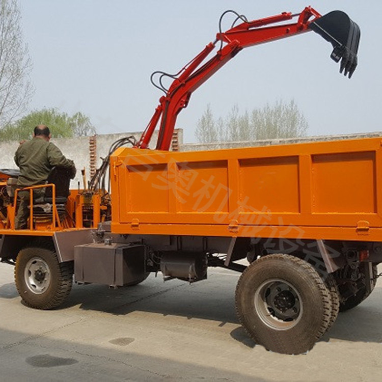 多功能轮胎式随车挖掘机 厂家直销四不像随车挖 随车挖小型农用