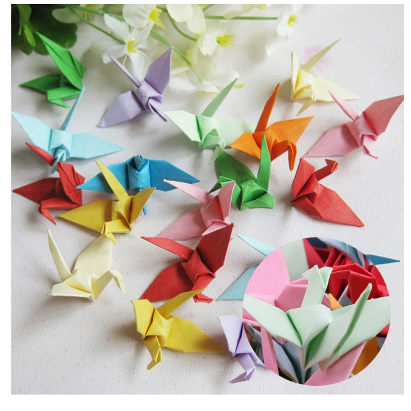 Поделки из бумаги DIY ручной работы бумажный журавль оригами готовые изделия для подруги практичный день рождения День Святого Валентина креативный подарок