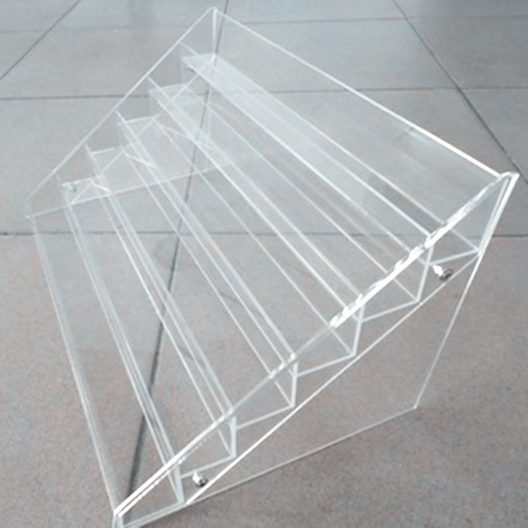 定制亚克力透明口红化装品展示架 指甲油精油阶梯陈列架 厂家批发