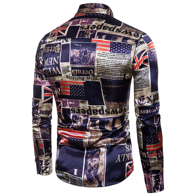 Fashion and Dynamic Printing Design Men’s Wear Autumn and Winter