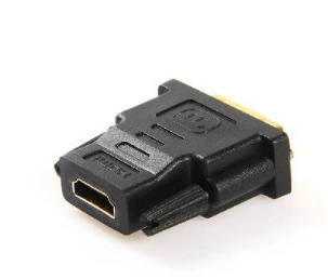 HDMI (гнездо) — DVI (24+1) (штекер) поворотный разъём с позолоченным ротором, чёрный