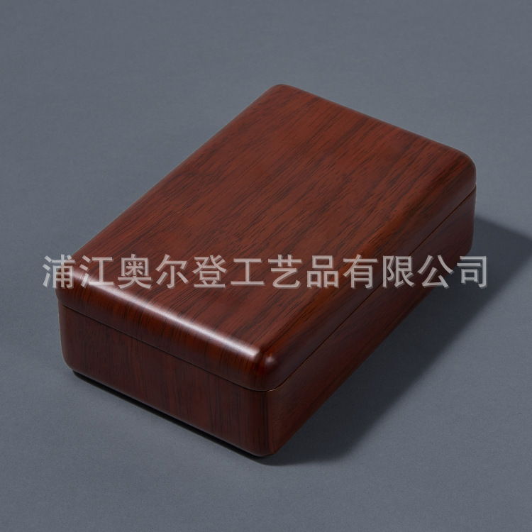 Retro sliding wooden storage box, rectangular gift box, custom-made jewelry, wooden box for study and office detail image 2
