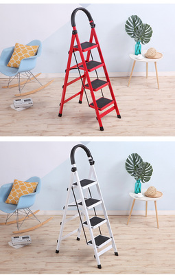 BRS梯子家用折疊多功能鋁合金四步五步扶爬梯室內伸縮多功能加厚