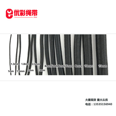 Manufactor Direct selling high quality clothing Elastic rope High elasticity elastic Round rope Round rubber core Custom colors
