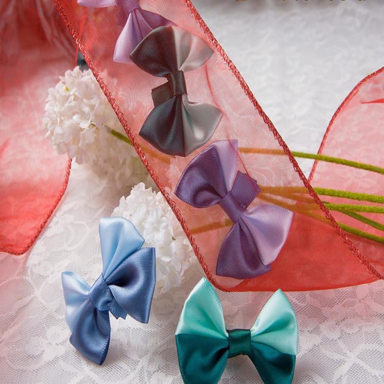 供应圣诞织带LED铜线灯串双层铁线边缎带