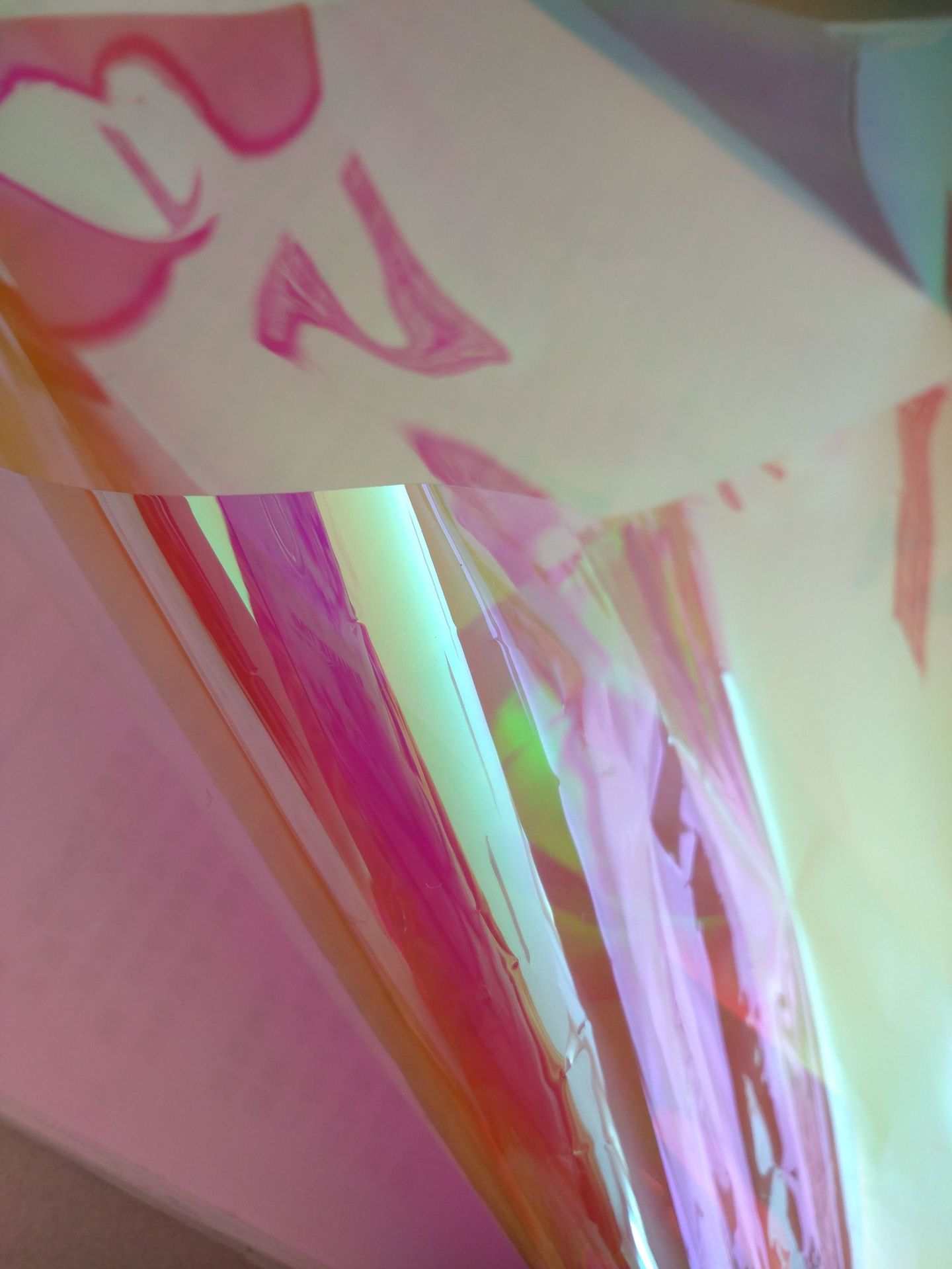 3M彩虹膜 红底金光 圣诞礼品包装彩虹膜