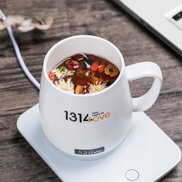 55 grados taza caliente taza de calefacción montaña de temperatura constante taza de vacío regalo creativo corazón palabras taza novia regalo de cumpleaños