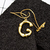 Fashionable necklace with letters, pendant, European style, English letters