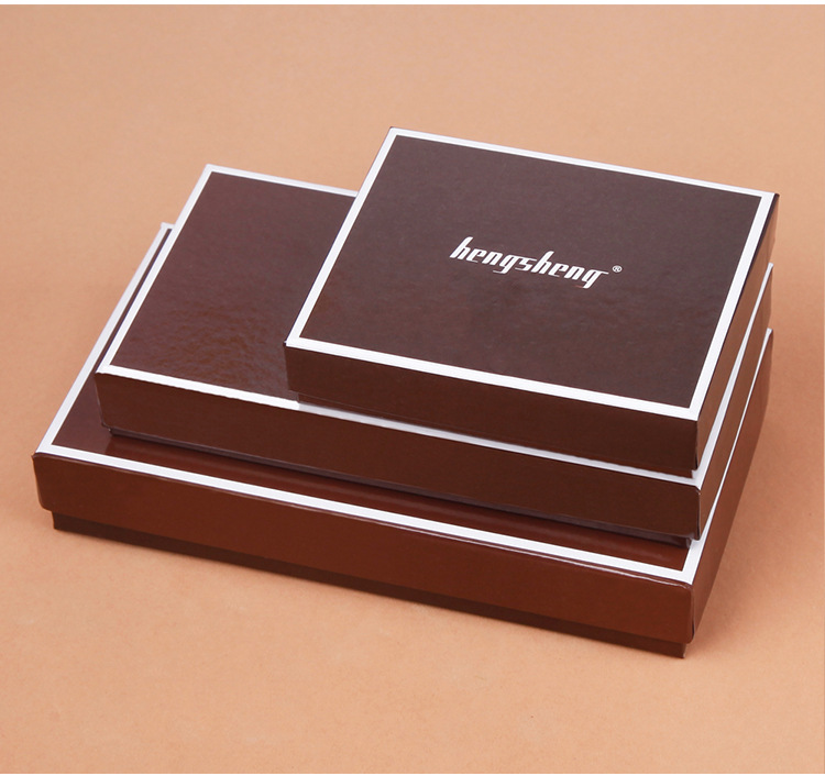 66g Weight String Closure Type Business, Travel Occasion Solid Color Pattern Unisex Gender Fashion Style Square Shape Grey, Black Color Brand Gift Box Wallet Clutch Bag Long And Short Gift Box 7