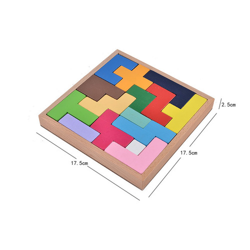 Three-dimensional block puzzle decryption game, educational and intellectual wooden toys for adults and children, manufacturer wholesale