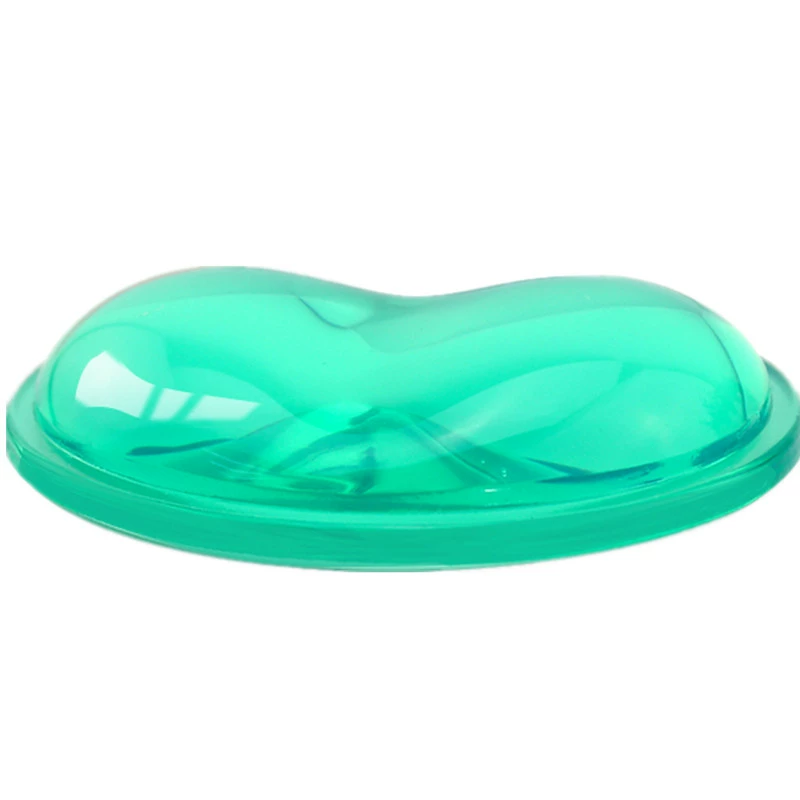 Wrist rest silicone heart-shaped, transparent crystal gel mouse pad, cooling hand pillow 11×7 cm