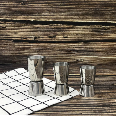 厂家直销不锈钢直边双头量杯量酒杯盎司杯 调酒计量 酒吧吧台专用|ru