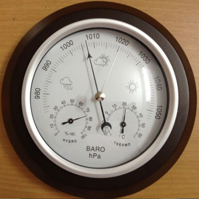 180mm high-grade Temperature and humidity Metal Box Barometer automatic Indoor and outdoor Stations