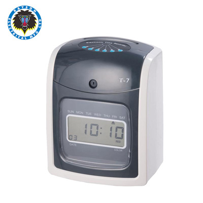 雷盛BUROSTYLE办公设备考勤钟自动 正反面识别打卡钟液晶显示T-7