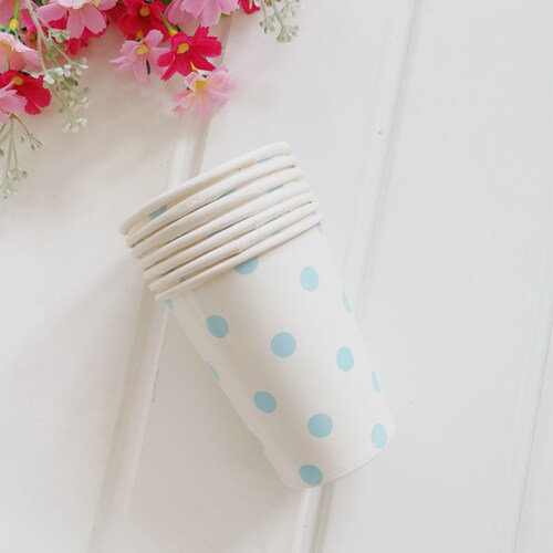 Holiday party dot paper cups disposable party cups wedding children birthday party supplies cold drink cups