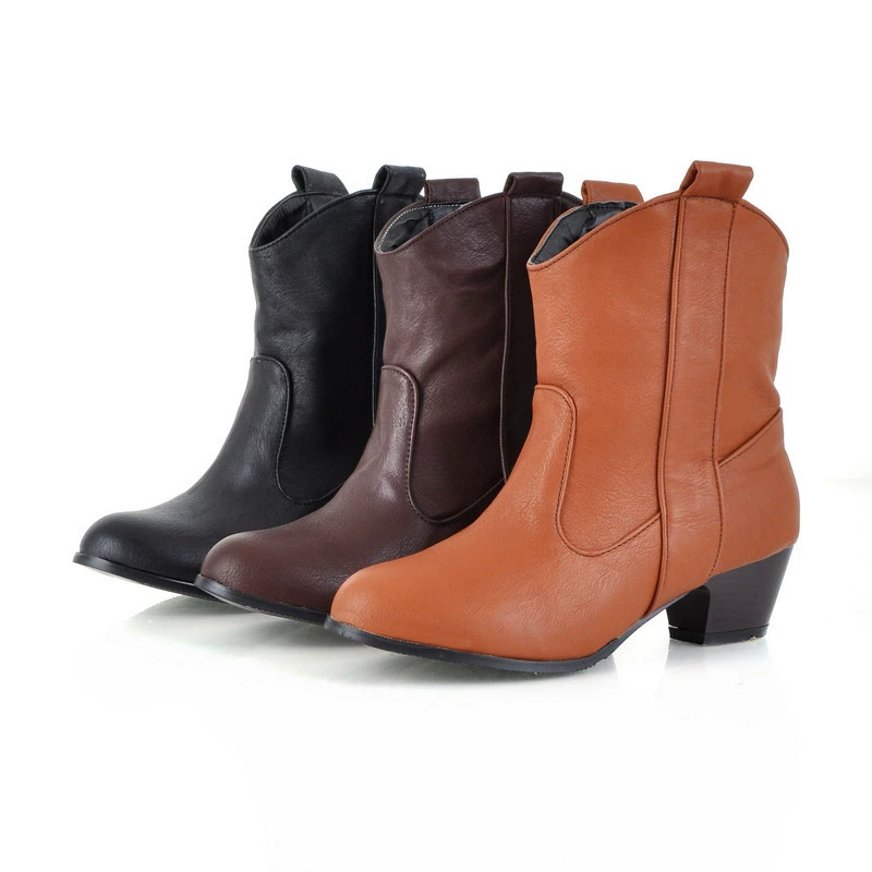 Осенне-зимние женские остроносые туфли 40-43 больших размеров, короткие сапоги, женские сапоги