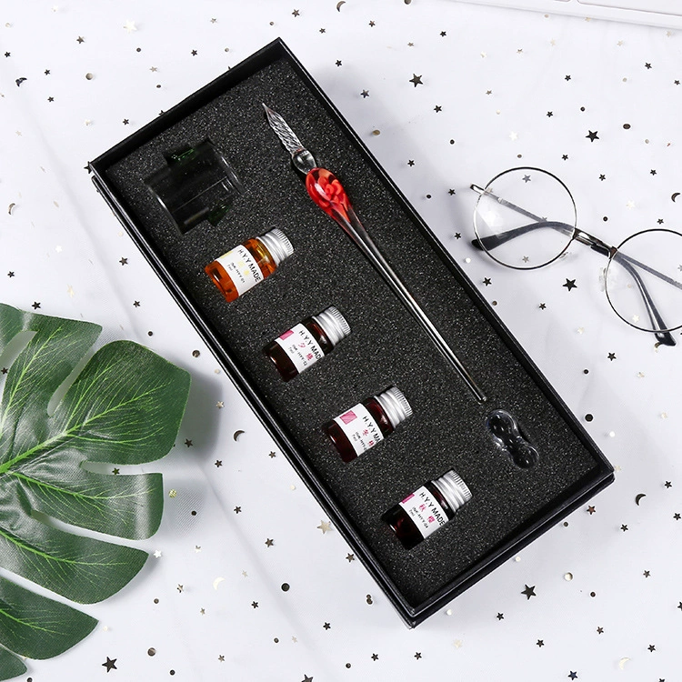 Glass gift-boxed pen, set for students