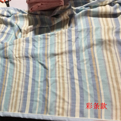 新款婴幼新生儿成人彩条条纹盖毯 凉丝感空调被竹纤维抱毯厂家