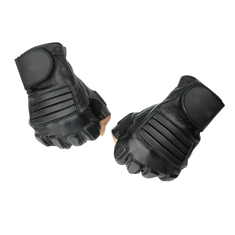 genuine leather Finger protection glove outdoors motion Gloves Wholesale genuine leather Mountaineering glove o remember Half-finger gloves