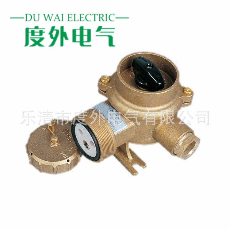 CZKH109-3-5船用铜质水密开关带插座10A250V民船渔船水密开关插座