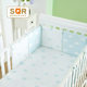 Baby crib knitted cotton six-piece Square half bed circumference