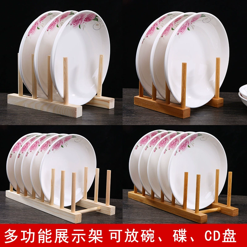 Фабричная оптовая bamboo сушилка подставка для миски полка для кухни деревянная разделочная доска миска тарелка тарелка тарелка чай торт подставка