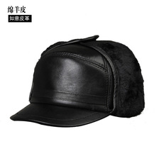 廠家供應時尚皮質帽子 冬季雷鋒帽 護耳加厚保暖中老年帽批發