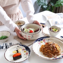 家用小碗陶瓷米飯碗日式復古碗韓式碗套裝碗吃飯的碗碟湯碗麥片碗