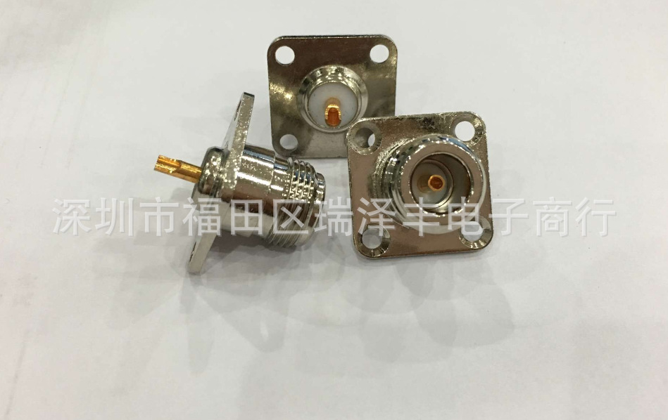厂家直销N（L16)-KFD四孔法兰式母头焊接式同轴连接器