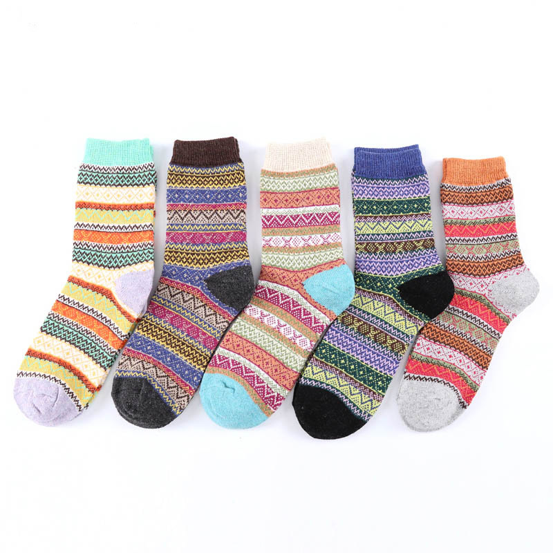 demi-season ethnic quality woolen comfortable keep warm socks