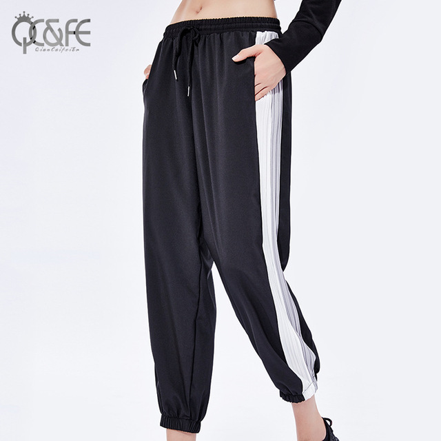 New Colour-Coloured and Crumpled Sports Pants for Women with Loose Breath Leisure Slim Yoga