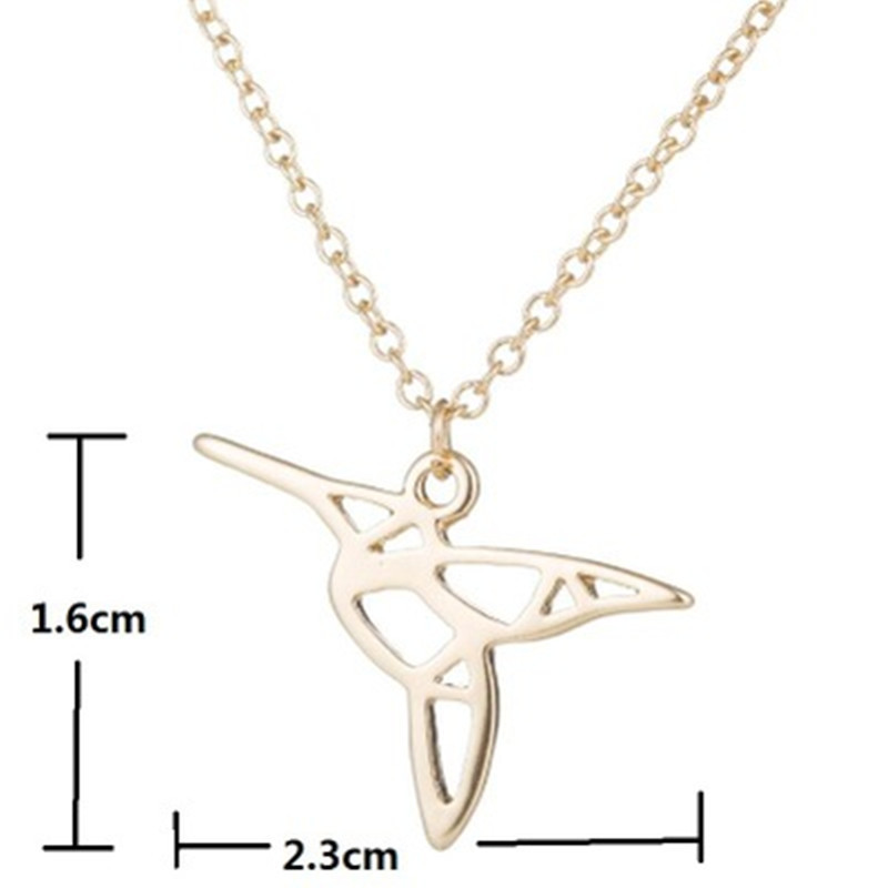 Cute Hollow Bird Necklace Eco-Plating Gold Silver Woodpecker Pendant Necklace