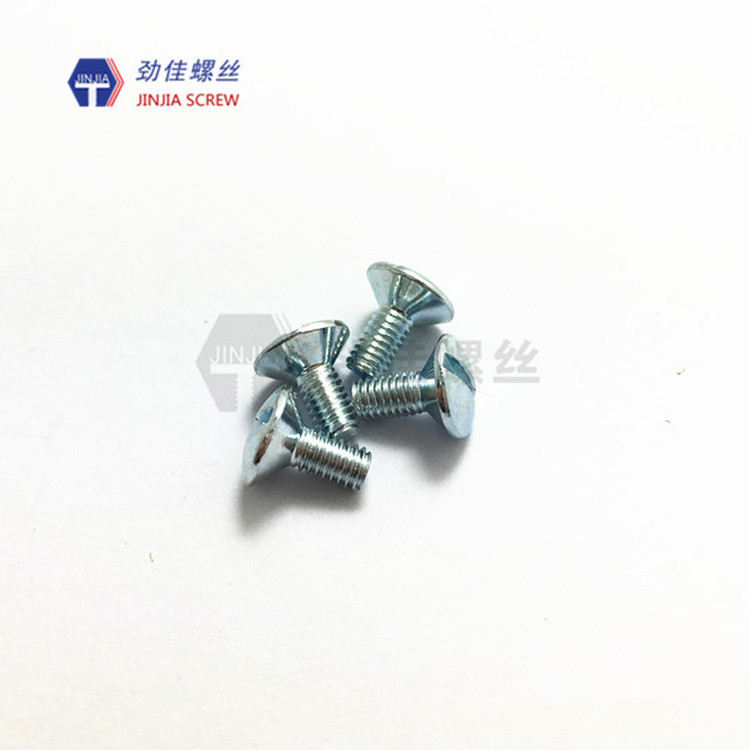 批发螺丝一字槽O头美式开关面板专用螺丝环保镀蓝锌厂家专业供应