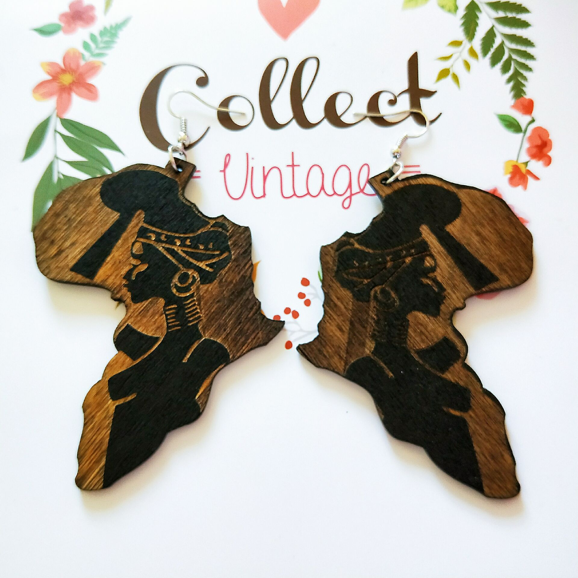 Fashion Carved Wooden Earrings display picture 1