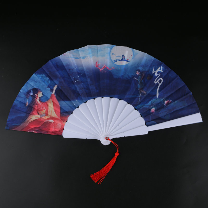 Gift folding Tanabata lovers festival Folding fan technology gift Fan Advertising fan logo customized Manufacturer