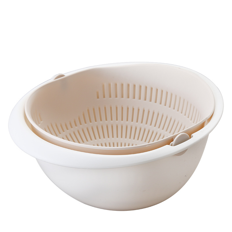 Creative Multi-functional Drain Basket Double-layer Home Kitchen Fruit And Vegetable Wash