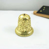 Metal golden double-sided rotating small bell, souvenir, new collection