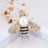 Fashionable crystal, brooch, accessory, Bumblebee from pearl, pin lapel pin, new collection, bee