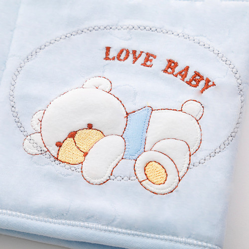 Cartoon Embroidered Stomach Belt for Newborns and Infants, Thicker Protective Waistcoat for Baby with Bear Design