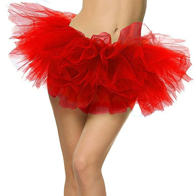 Adult Tutu Skirt, 5-Layer Polyester Tulle, One Size, Performance & Party Dance Wear