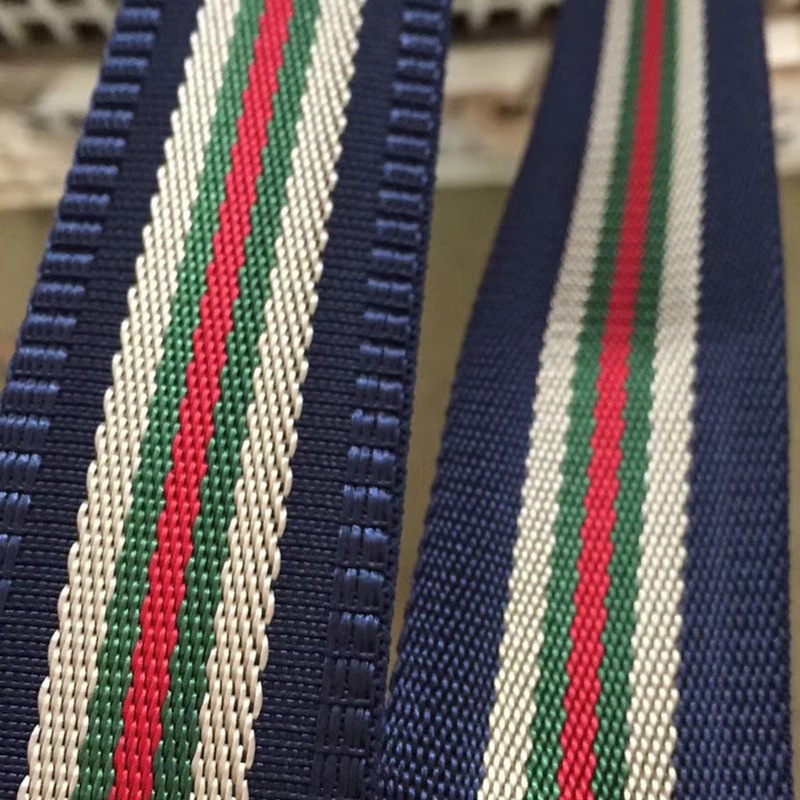 热销3.8cm仿尼龙间色织带绿间绿箱包带背包带现货批发