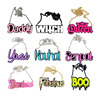 European and American colored letters Halloween Zombie Boo Witch Daddy Witch Hip Hop