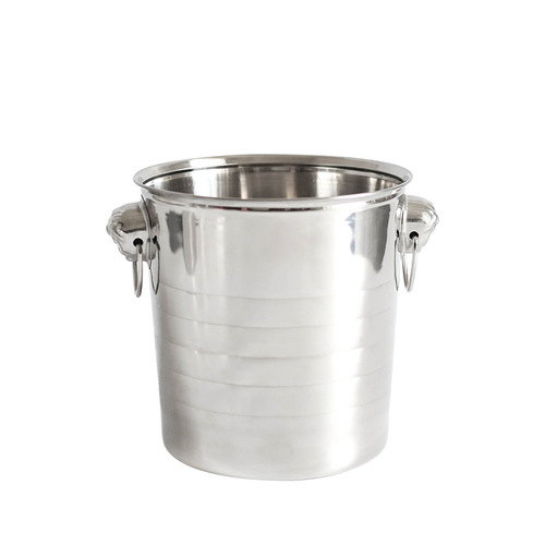 Stainless steel champagne bucket KTV bar European ice crystal bucket large tiger head beer ice bucket red wine ice bucket