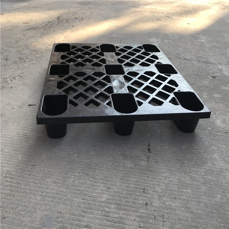 深圳 广西防潮防蛀塑胶网格九脚卡板 1210广州出货黑色塑料托盘