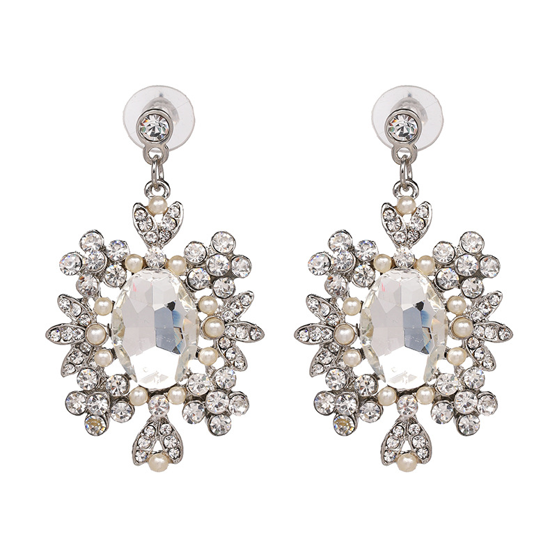 Crystal&CZ Fashion Flowers earring(50725) NHJJ4606-50725